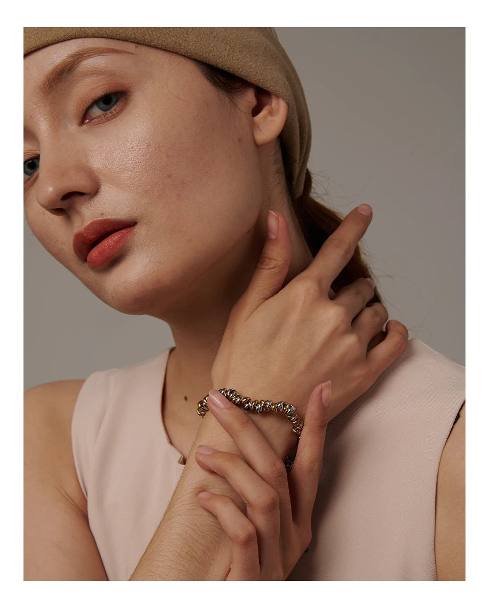 Geometric Chain Bracelet — Gold-Plated Stainless Steel · PS1932