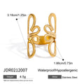 Flower Open Ring — Stainless Steel · PS308
