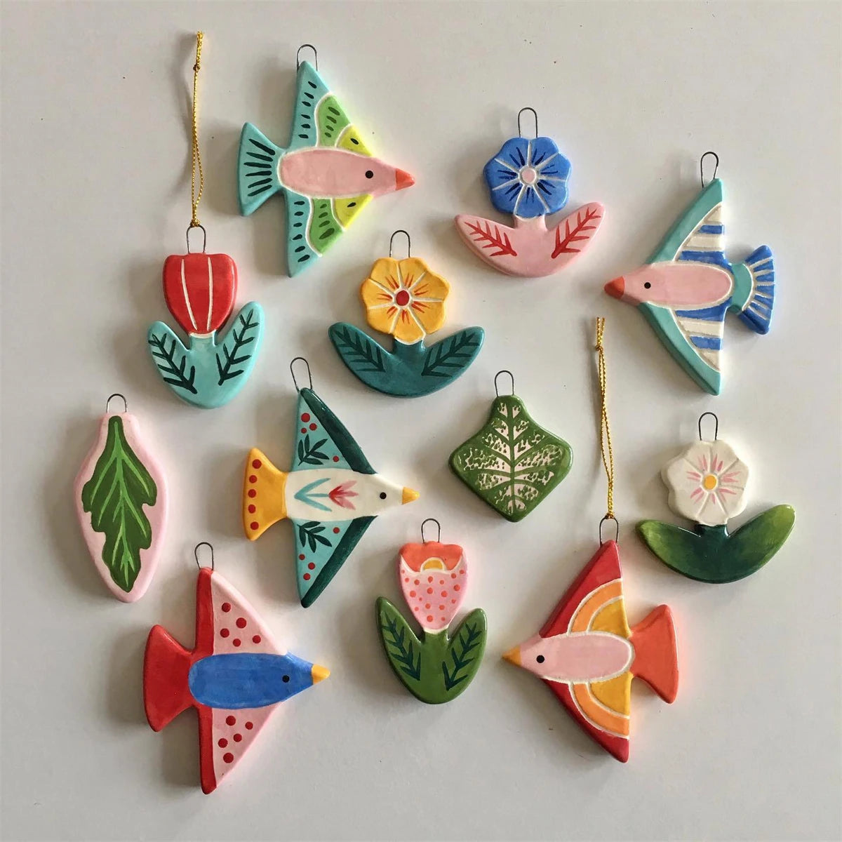 【DIY Pendant】Gold Plated Stainless Steel Bird & Flower Charm Pendant - PS006