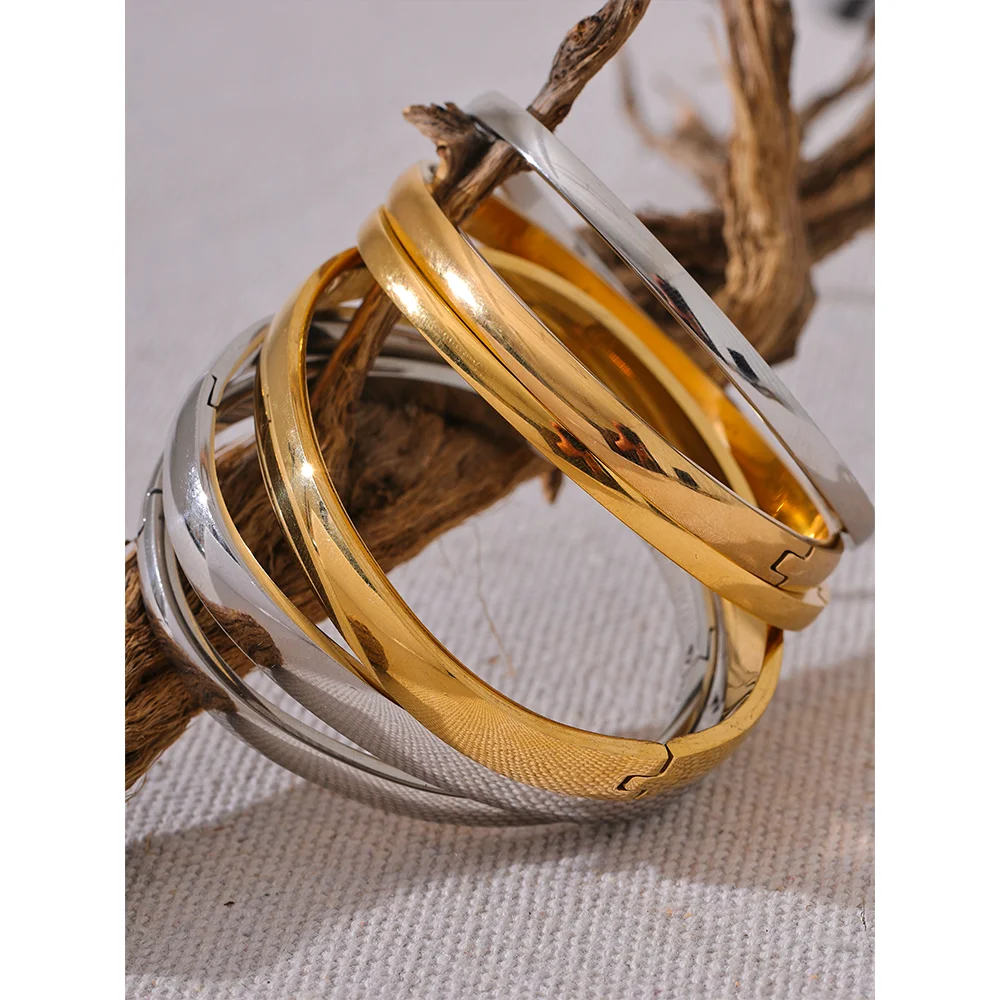 Geometric Bracelet — Gold-Plated 316L Stainless Steel · PS2202
