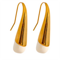 Enamel Geometric Earrings — Gold-Plated 316L Stainless Steel with Enamel · PS1605