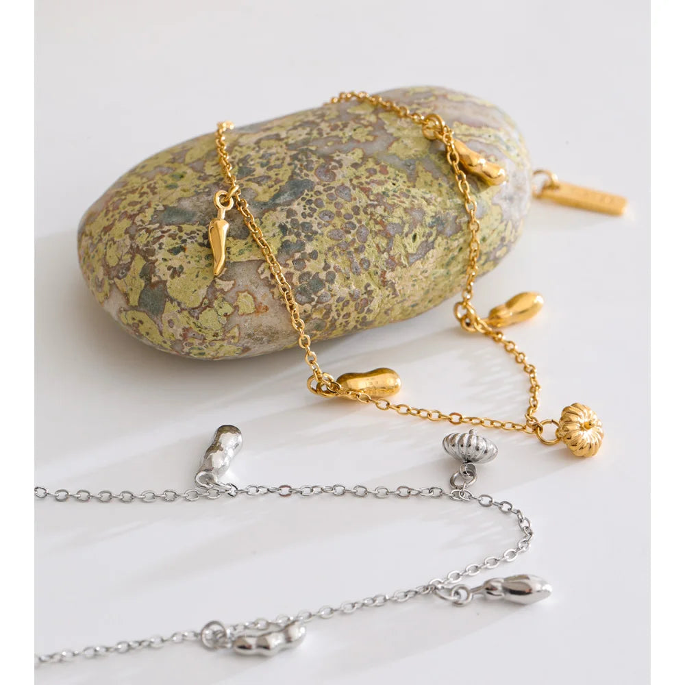 Geometric Chain Bracelet — Gold-Plated Stainless Steel · PS1061
