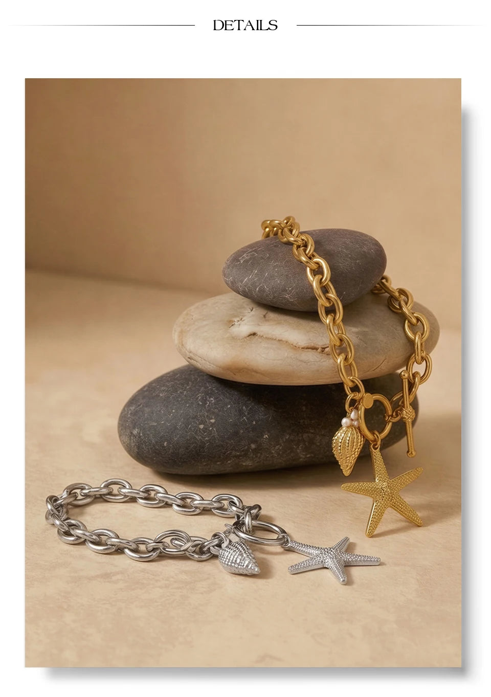 Star Geometric Bracelet — Gold-Plated Stainless Steel · PS1141