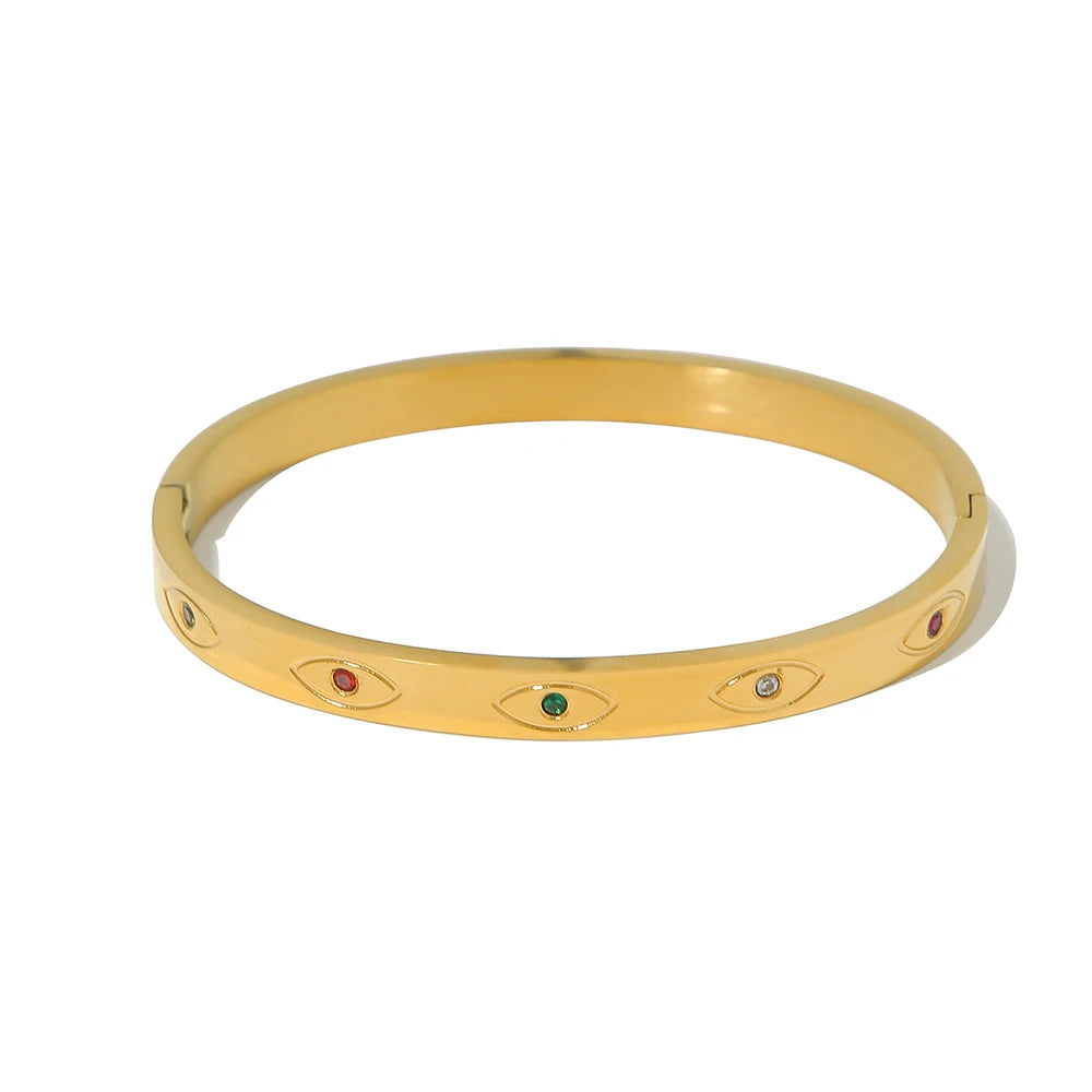Zircon Crystal Bracelet — 316L Stainless Steel · PS462