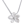 Flower necklace in gold-plated stainless steel.