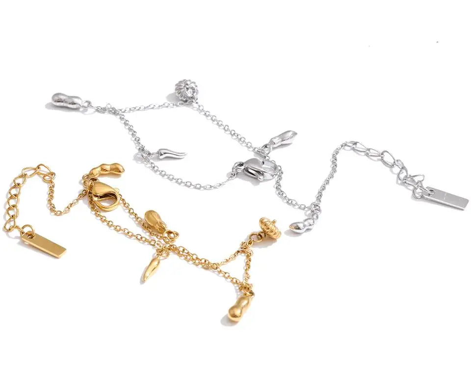 Geometric Chain Bracelet — Gold-Plated Stainless Steel · PS1061
