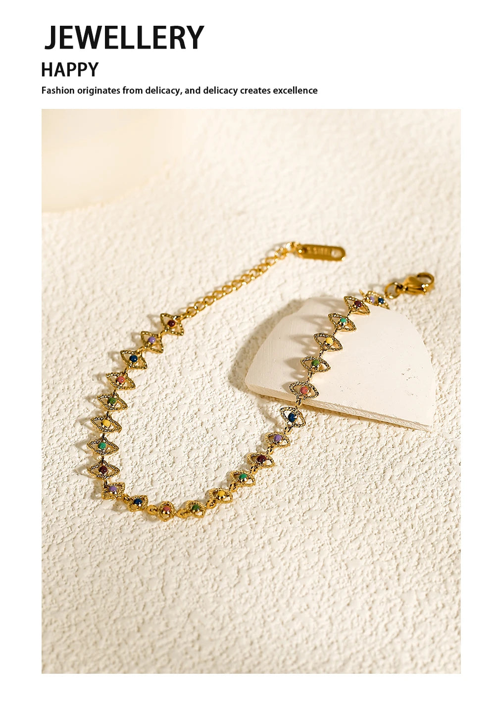 Colorful Enamel Choker Necklace — 316L Stainless Steel · PS403