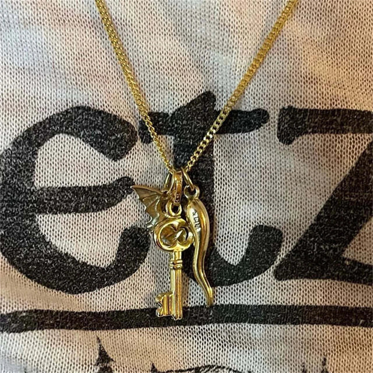 【DIY Pendant】Gold Plated Stainless Steel Charm Pendant - PS023