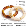 Resin Bangle Bracelet Stack — Stainless Steel · PS037