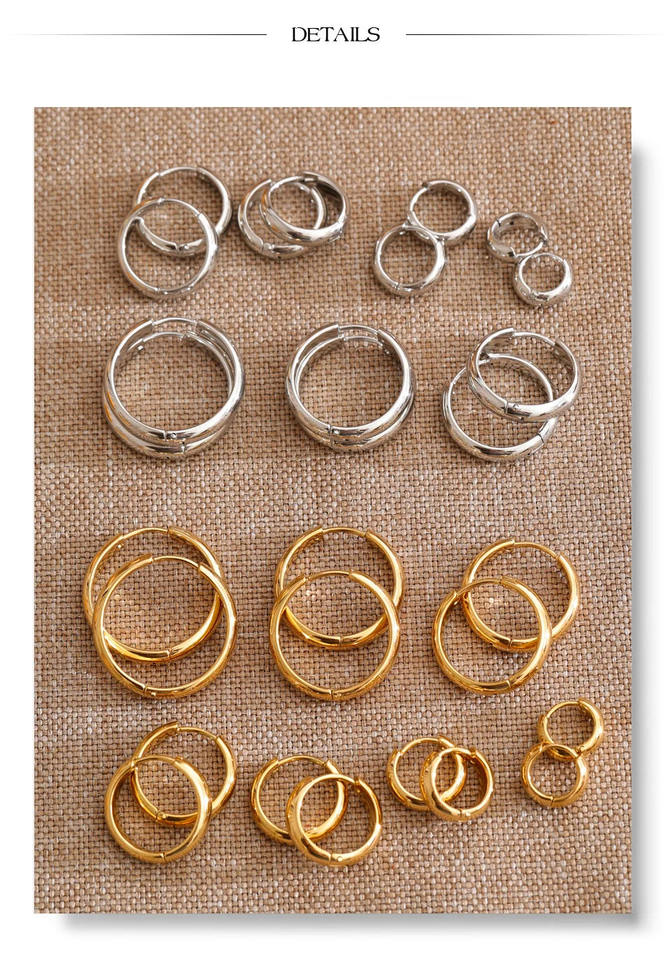 Geometric earrings in gold-plated stainless steel.