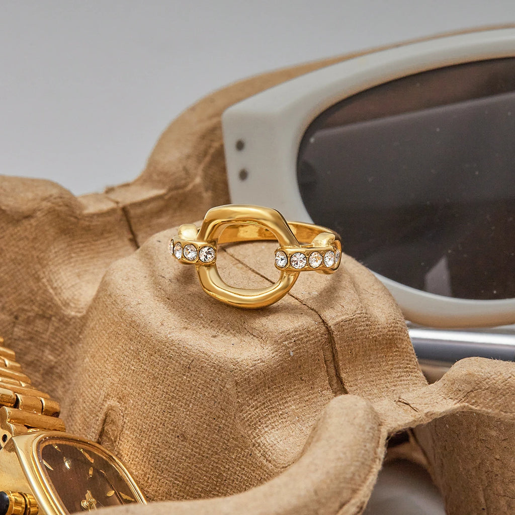 Pearl Loop Ring — Stainless Steel · PS227