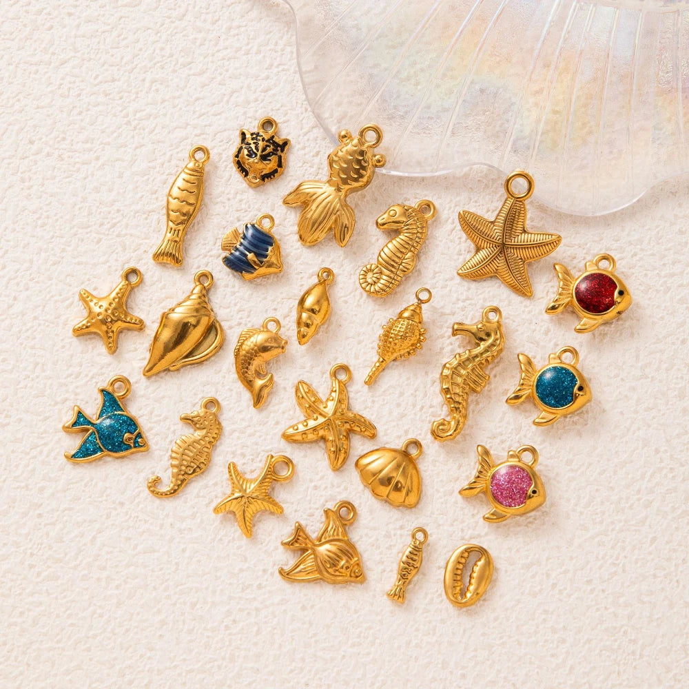 【DIY Pendant】Stainless Steel Ocean Charm Pendant - PS028