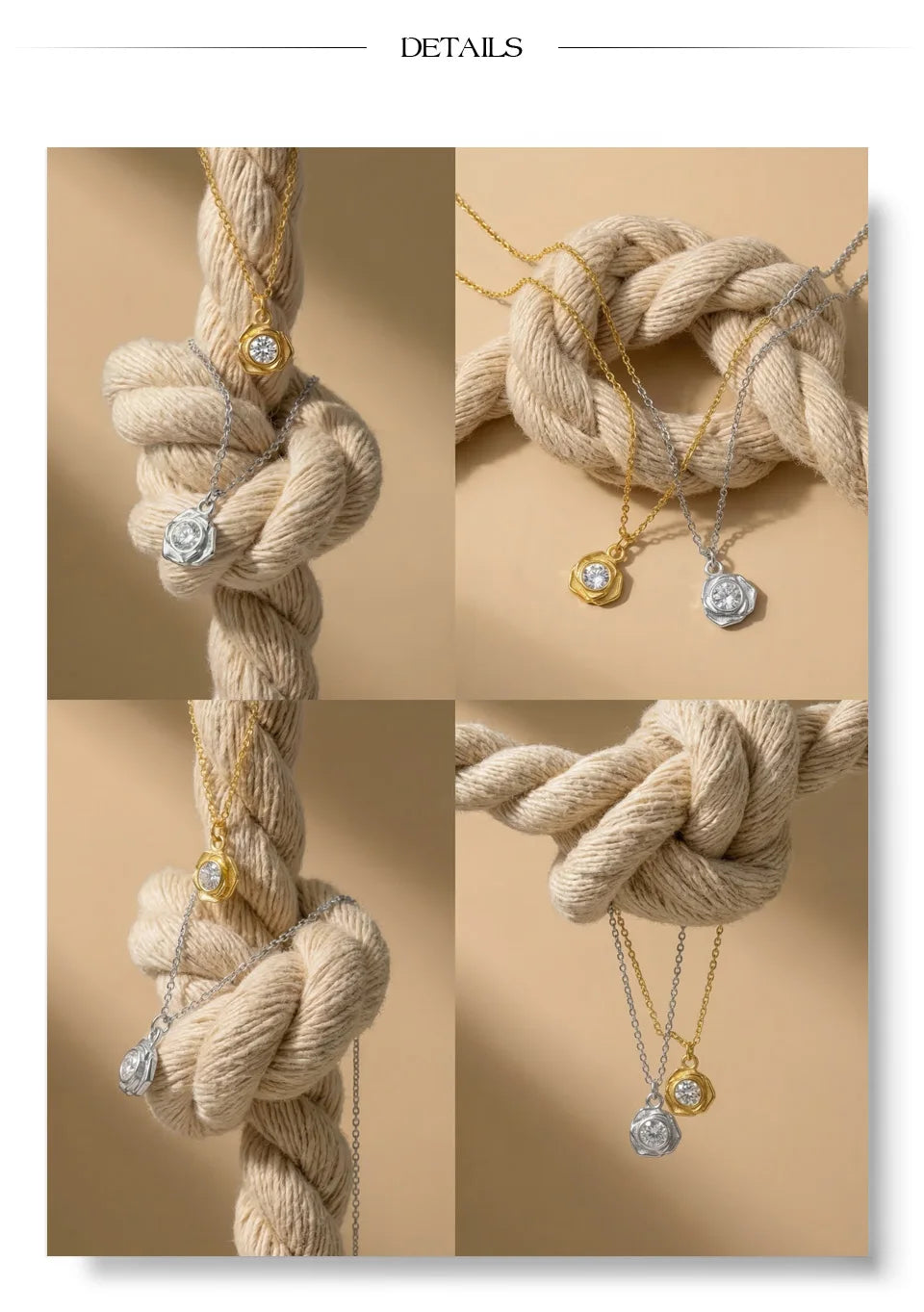 Cubic zirconia flower necklace in gold-plated stainless steel with cubic zirconia.