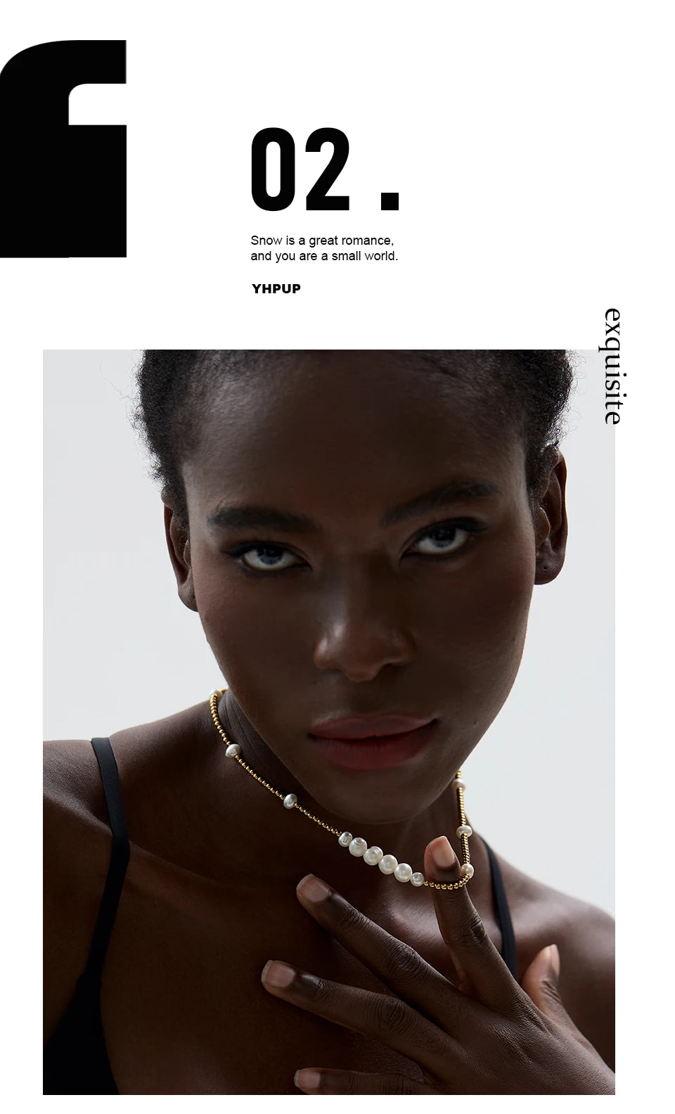 Freshwater pearl geometric necklace in gold-plated stainless steel with freshwater pearl.