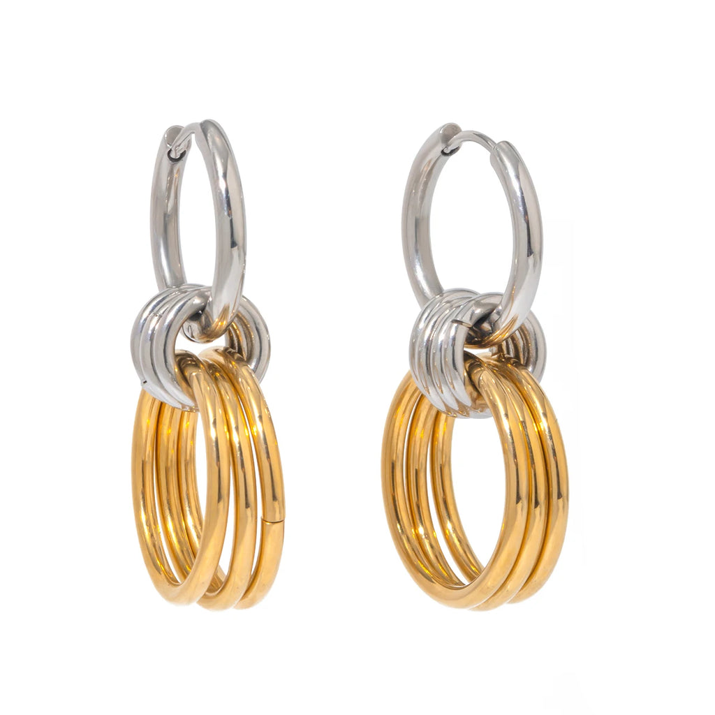 Mixed Hoop Earrings — Stainless Steel · PS096