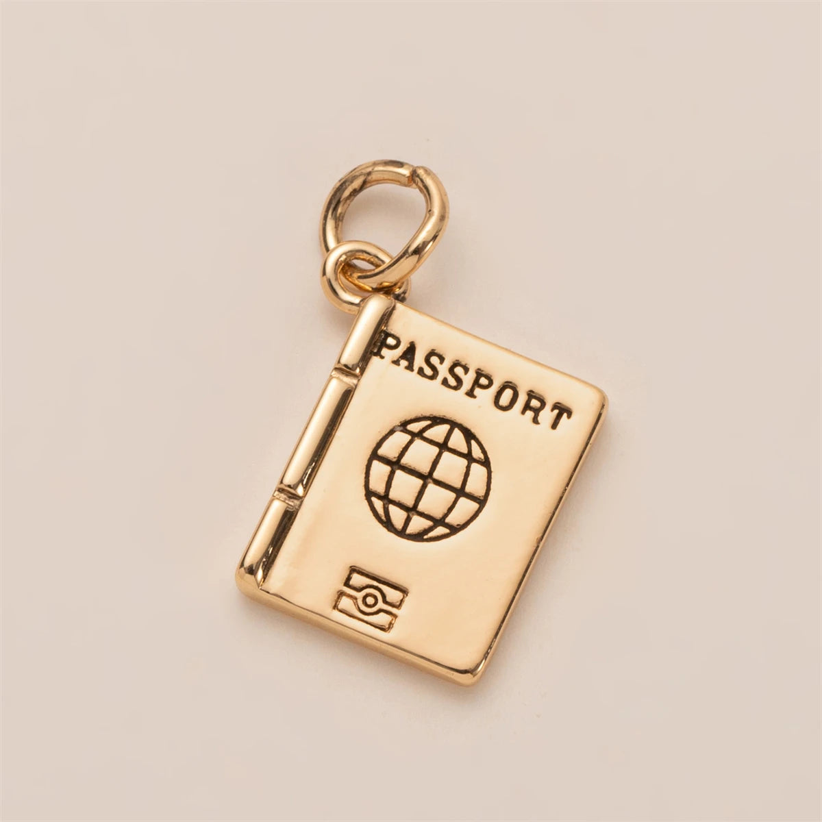 【DIY Pendant】Gold Plated Copper Zircon Inlaid Charm Pendant - PC005