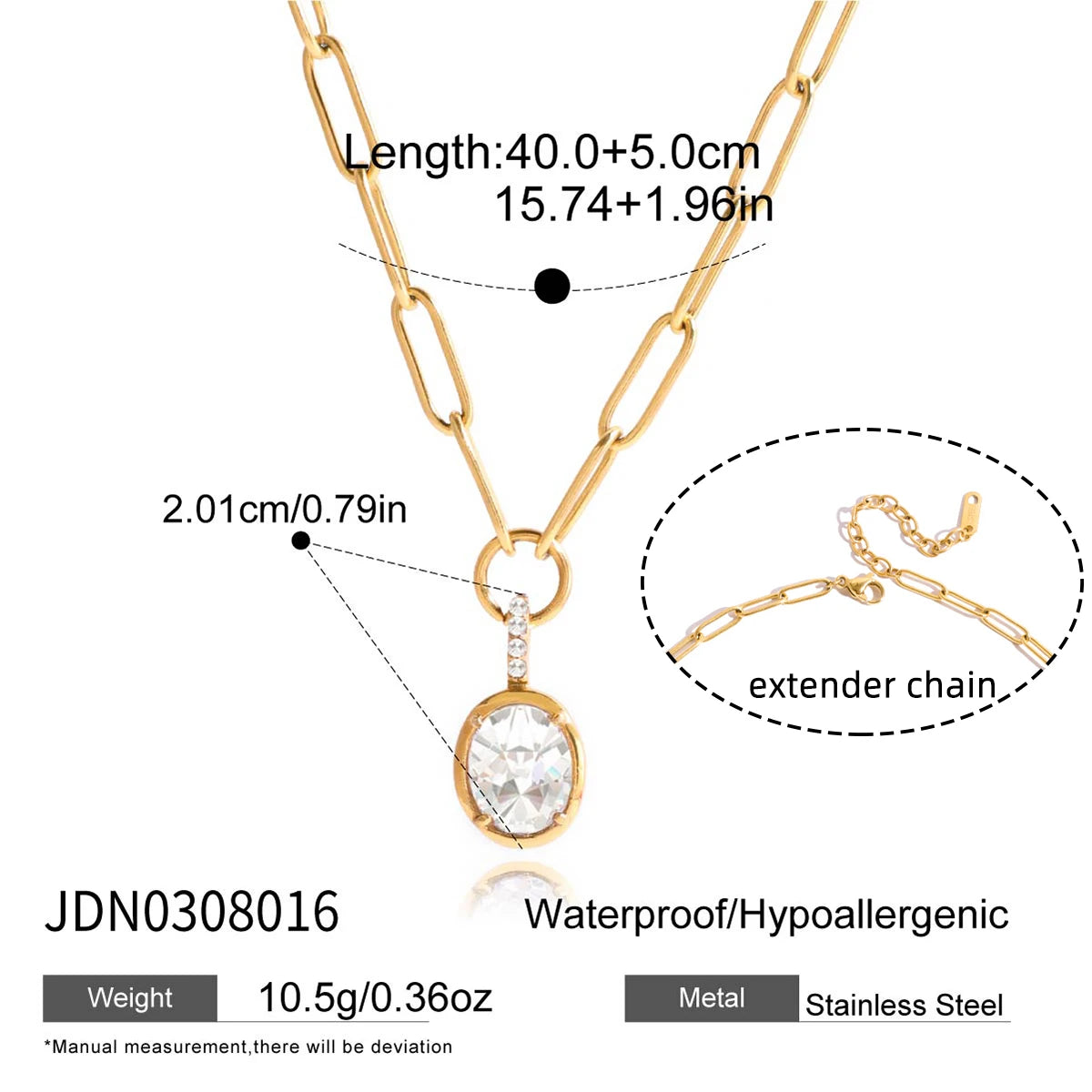 Heart Geometric Necklace — Stainless Steel