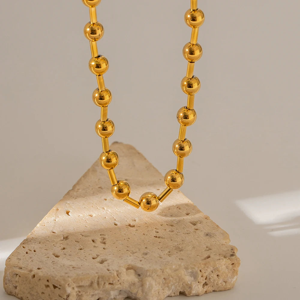 Bead Chain Necklace — Stainless Steel · PS280