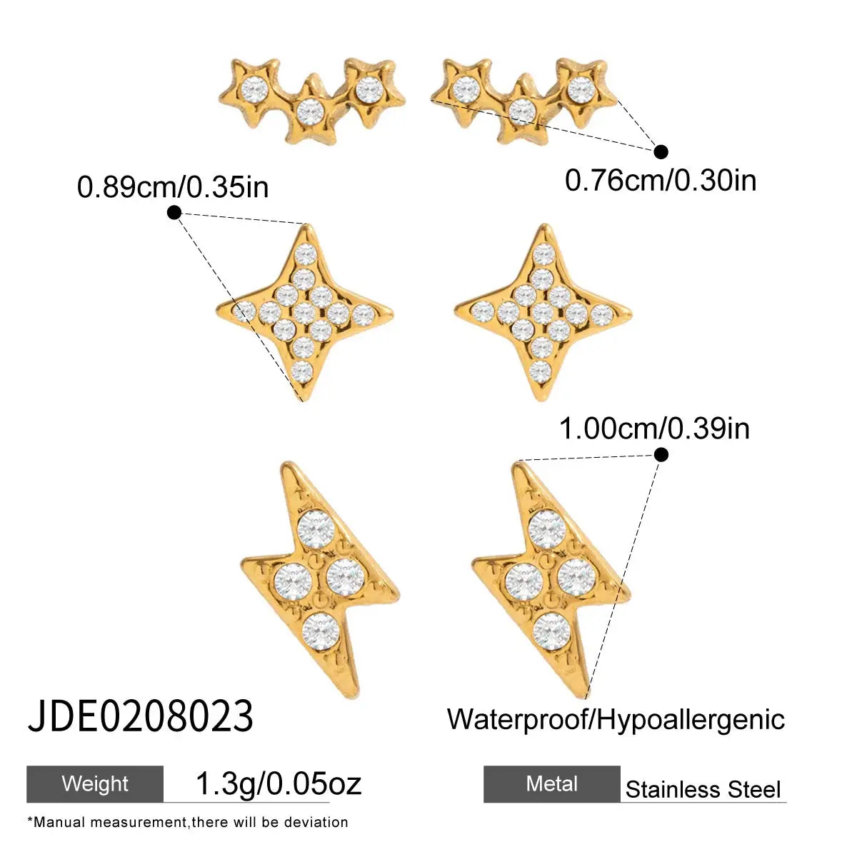 Bagel Stud Earrings — Stainless Steel · PS112