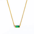 Twelve Month Birthday Stone Necklace 12 Birthday Stone Zircon Necklace Decoration Moon Stone Ladies Stainless Steel