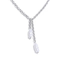 Pearl geometric chain necklace in gold-plated stainless steel with pearl.