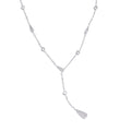Cubic zirconia geometric chain necklace in gold-plated stainless steel with cubic zirconia.