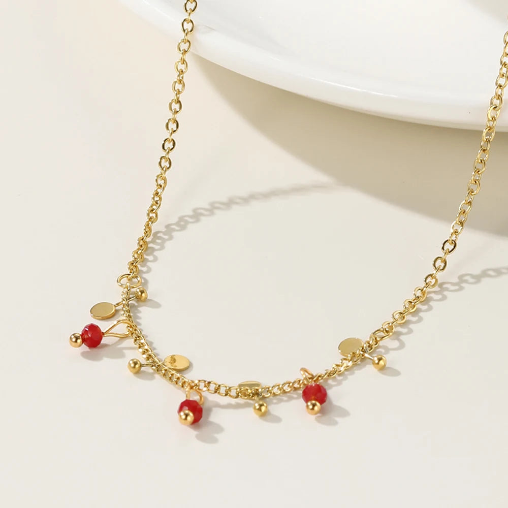 Chain Splice Charm Necklace — 316L Stainless Steel · PS418
