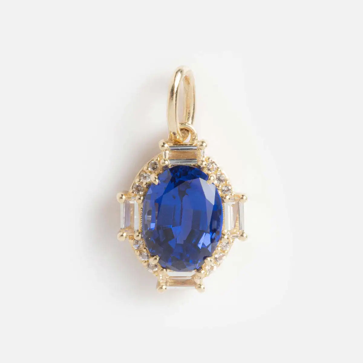 【DIY Pendant】18K Gold Plated Copper Birthstone Charm Pendant - PC010