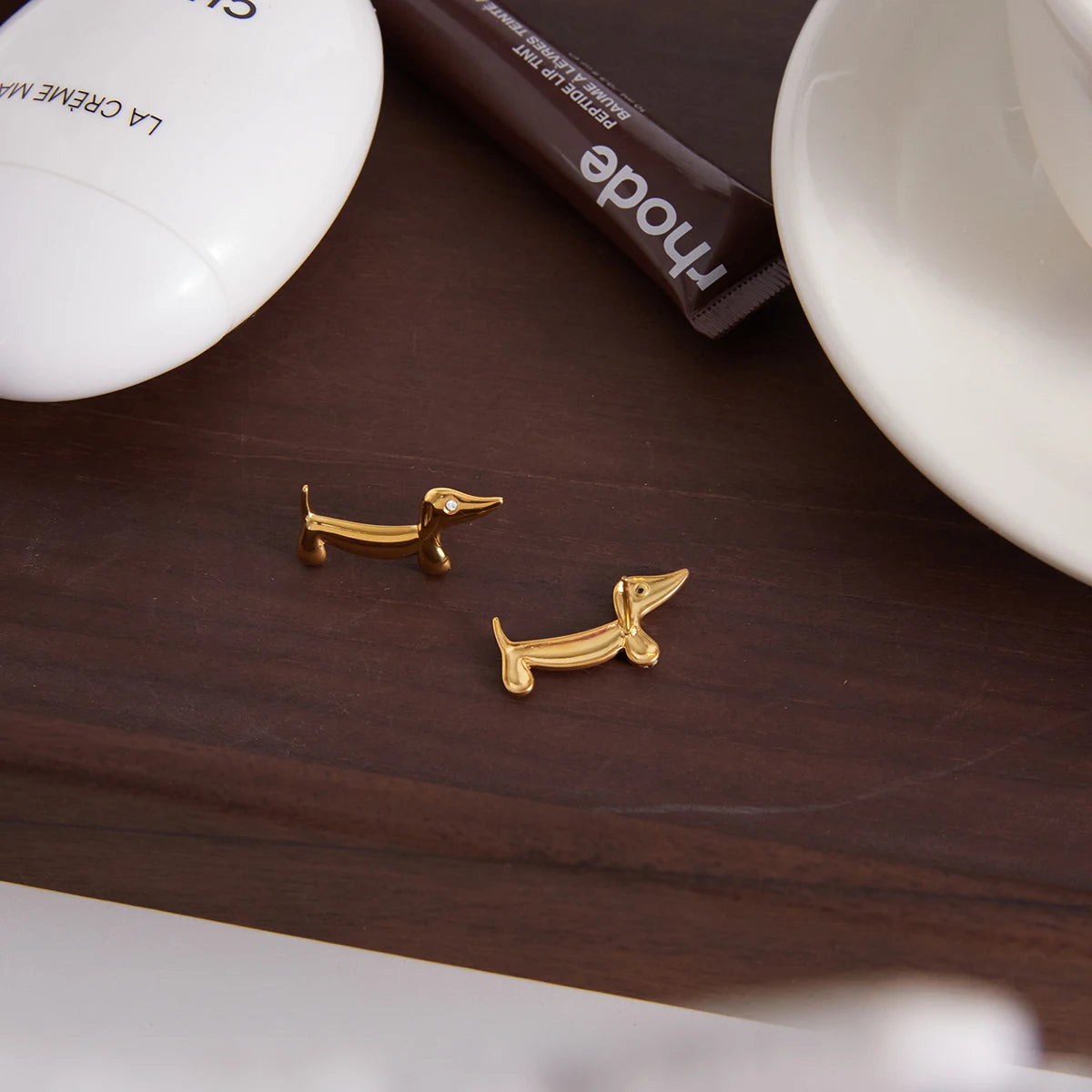 Knot Bar Stud Earrings — Stainless Steel · PS071