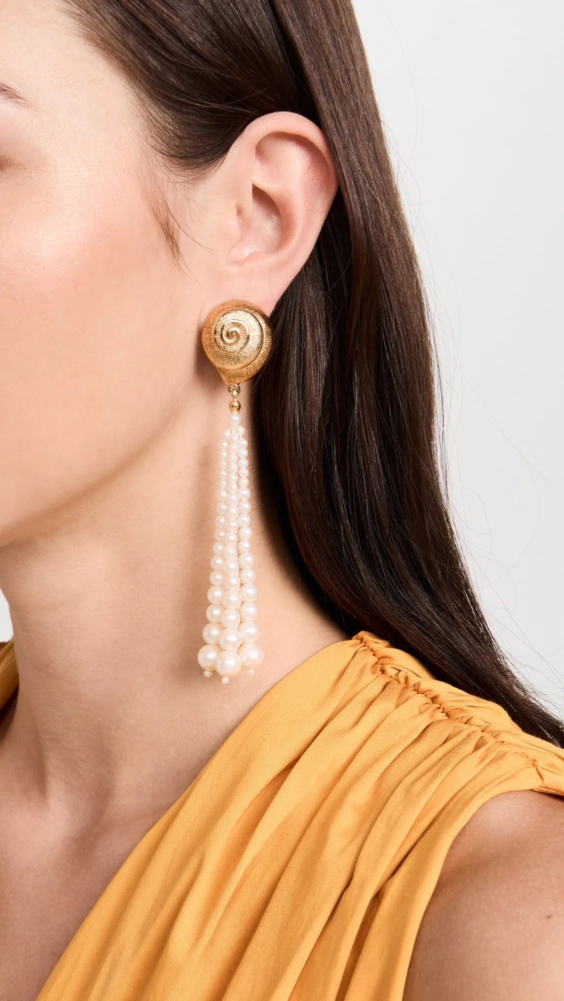 Pearl Tassel Ocean Earrings — Stainless Steel · PS077