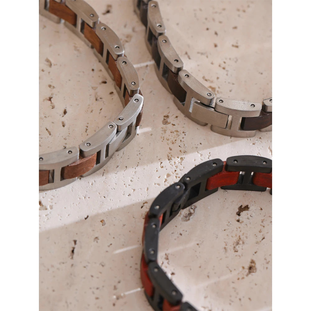 Vintage Geometric Chain Bracelet — Gold-Plated Stainless Steel · PS2204