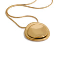 Coin geometric necklace in gold-plated stainless steel.