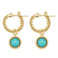 Lapis Lazuli Opal Drop Earrings — 316L Stainless Steel · PS436