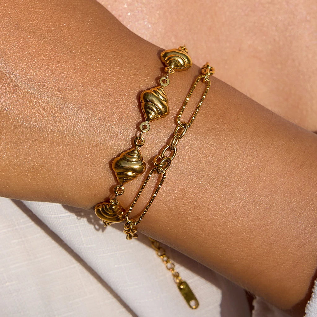 Leaf Chain Bracelet — Stainless Steel · PS039