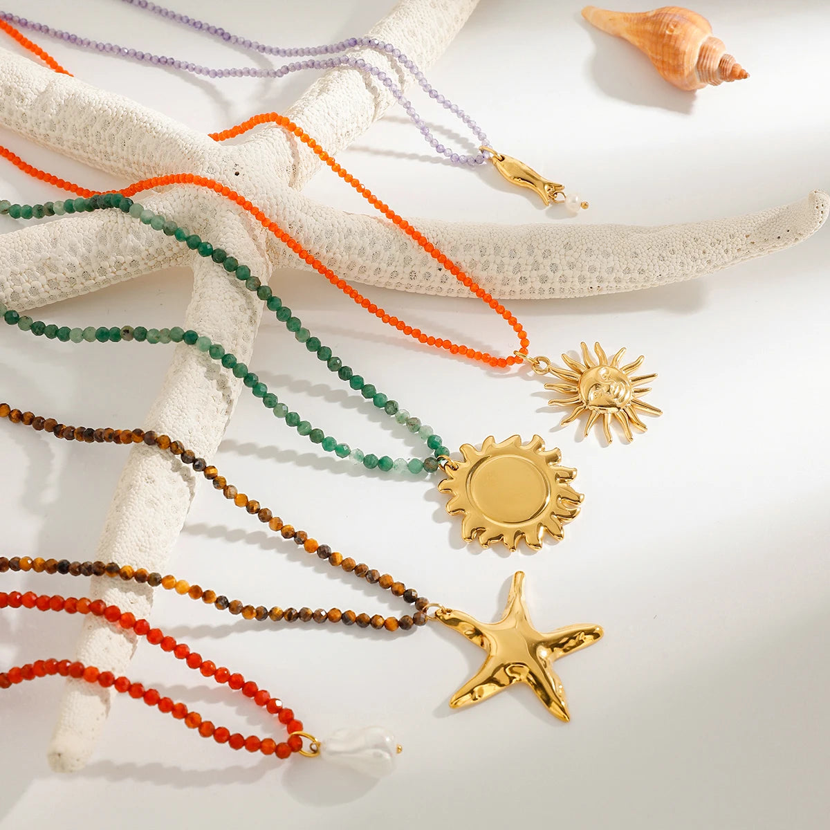 Ocean Starfish Necklace — Stainless Steel · PS159