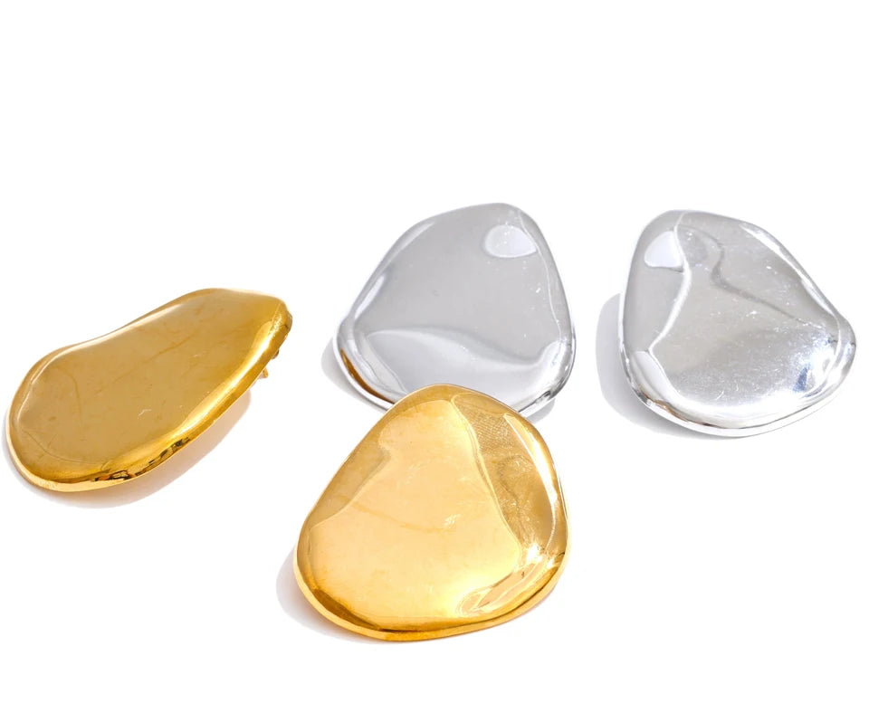 Geometric Earrings — Gold-Plated Stainless Steel · PS1530