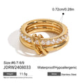 Layered Statement Ring Stack — Stainless Steel · PS248