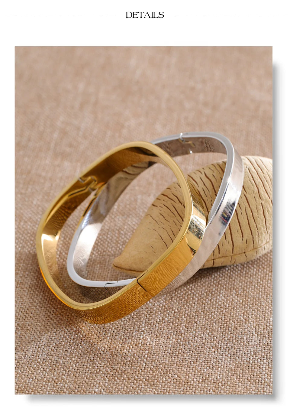 Geometric Bracelet — Gold-Plated Stainless Steel · PS1080