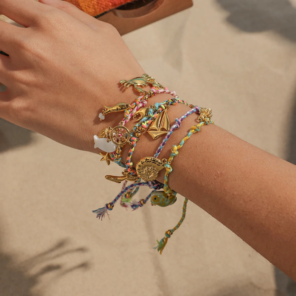 Sea Star Rope Bracelet — Stainless Steel · PS341