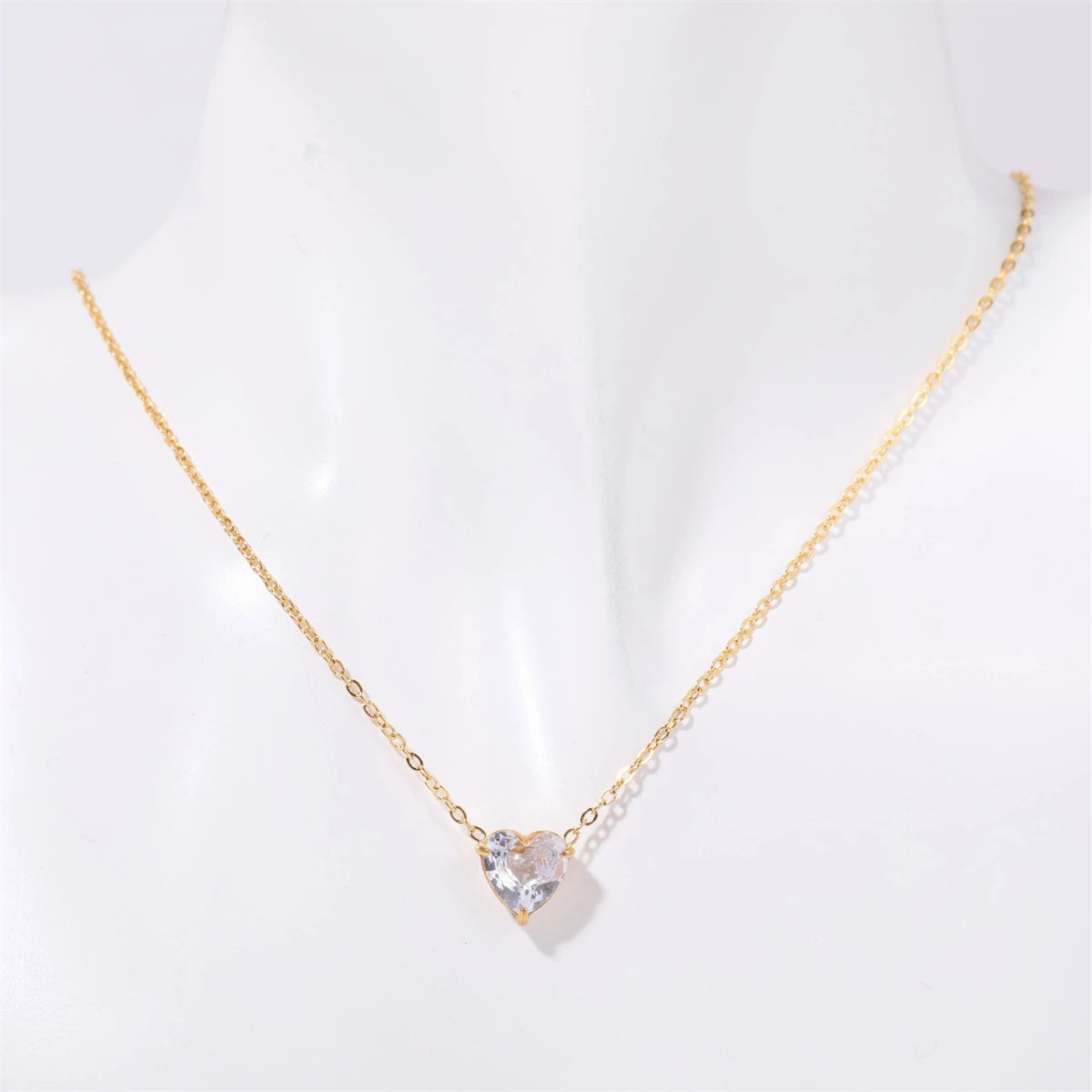 Stainless Steel Twelve Birthday Stone Necklace Love Pendant Necklace Month Stone