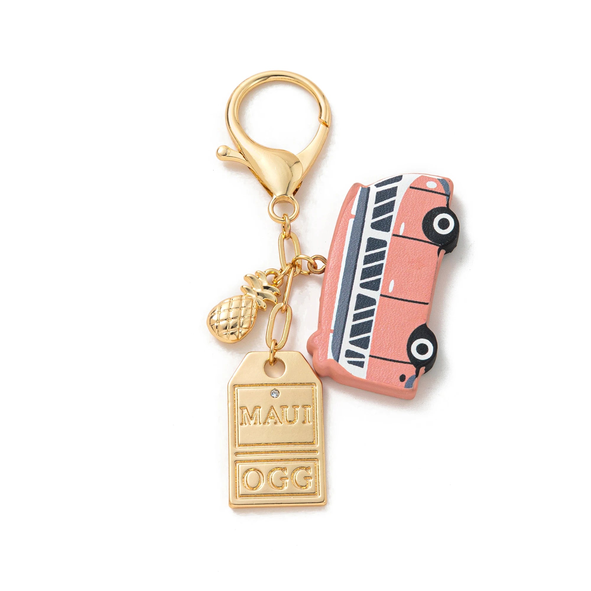 New Colorful Chain Multi Element Keychain Skating Boots Umbrella Pearl DIY Accessories Gold Plated