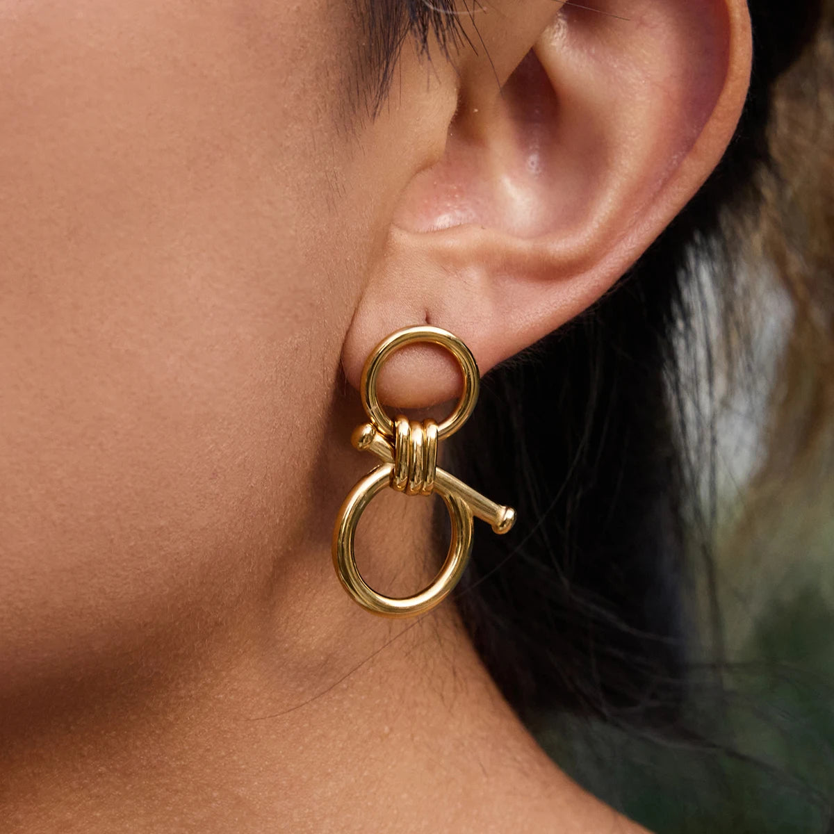 Equestrian Smooth Earrings — Stainless Steel · PS303