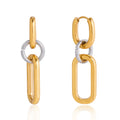 Paperclip Chain Drop Earrings — Stainless Steel · PS116