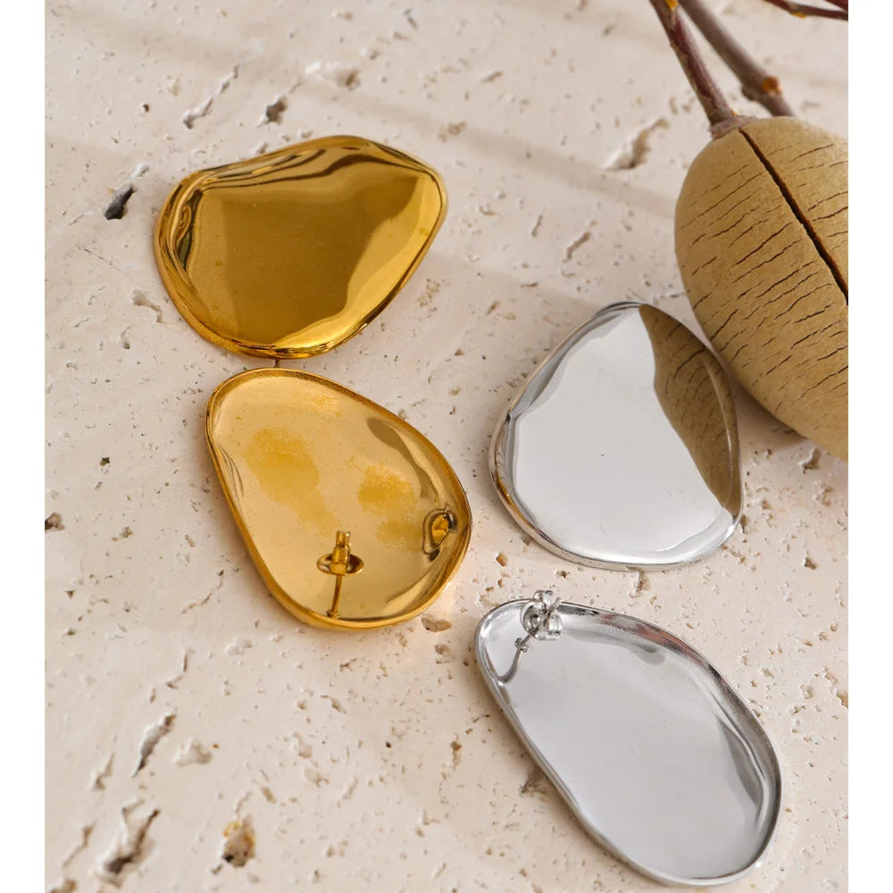 Geometric Earrings — Gold-Plated Stainless Steel · PS1530