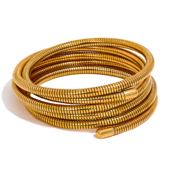 Geometric Bracelet — Gold-Plated Stainless Steel · PS2135