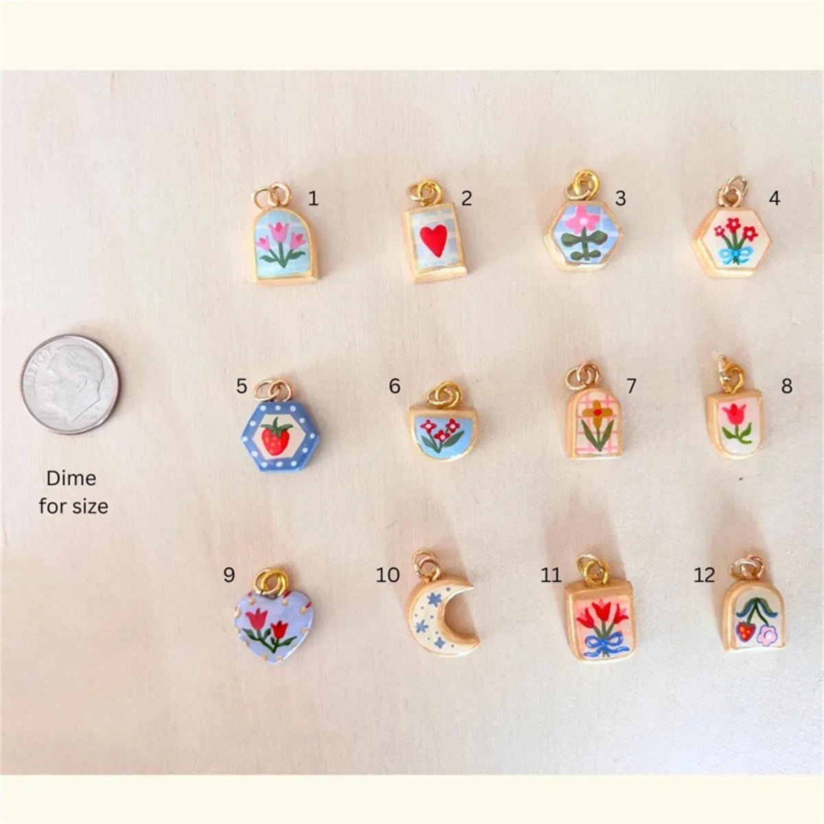 【DIY Pendant】Copper Floral Charm Pendant - PC006