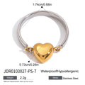 Heart Bead Ring — Stainless Steel · PS234