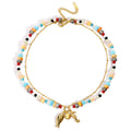 Color Bead Fish Necklace — Stainless Steel · PS164