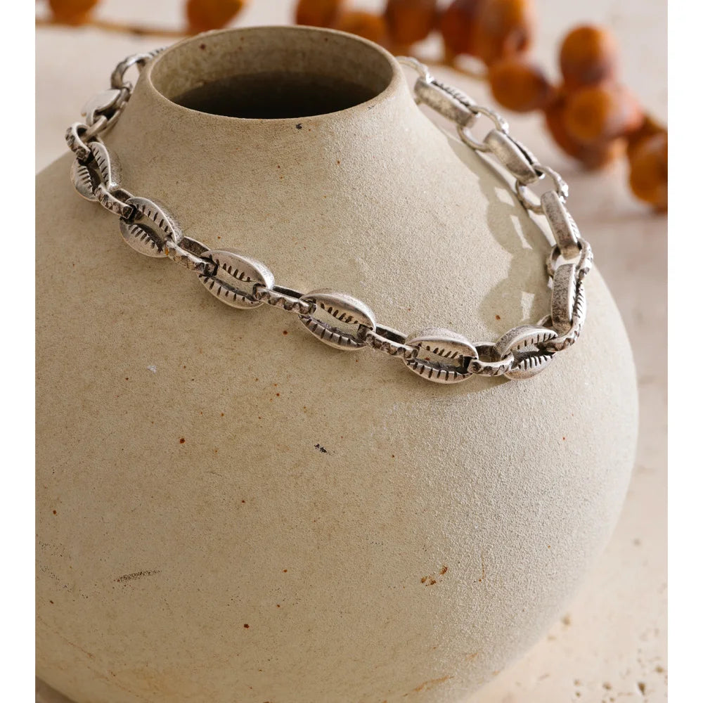 Vintage Geometric Chain Bracelet — Gold-Plated Stainless Steel · PS1366