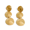 Geometric earrings in gold-plated stainless steel.